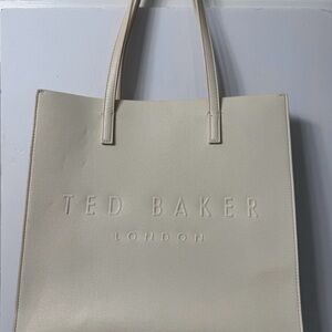 #387 Ted Baker Purse, Cream, one zip pocket inside, open top NWOT